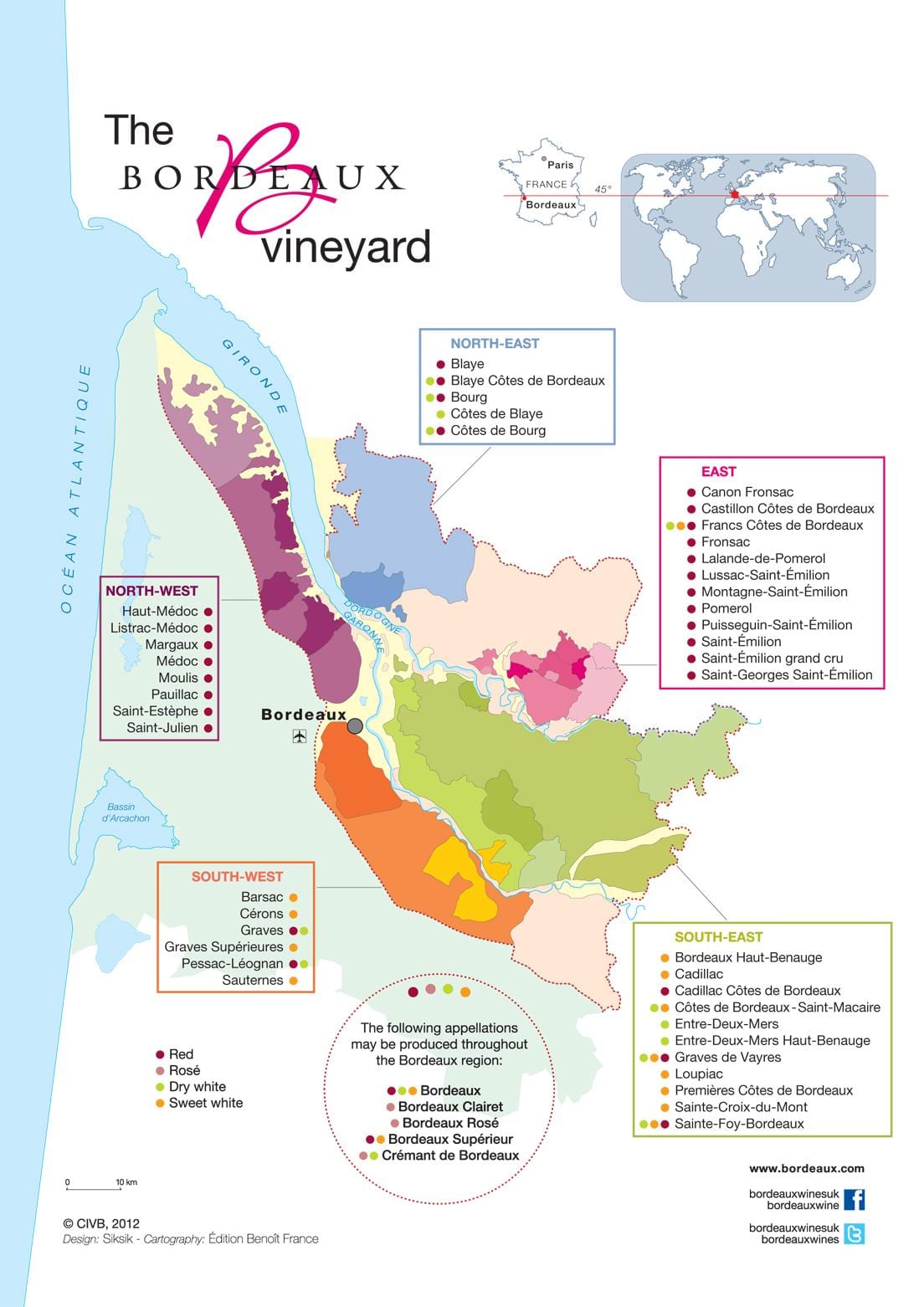 harta de țară vin Bordeaux