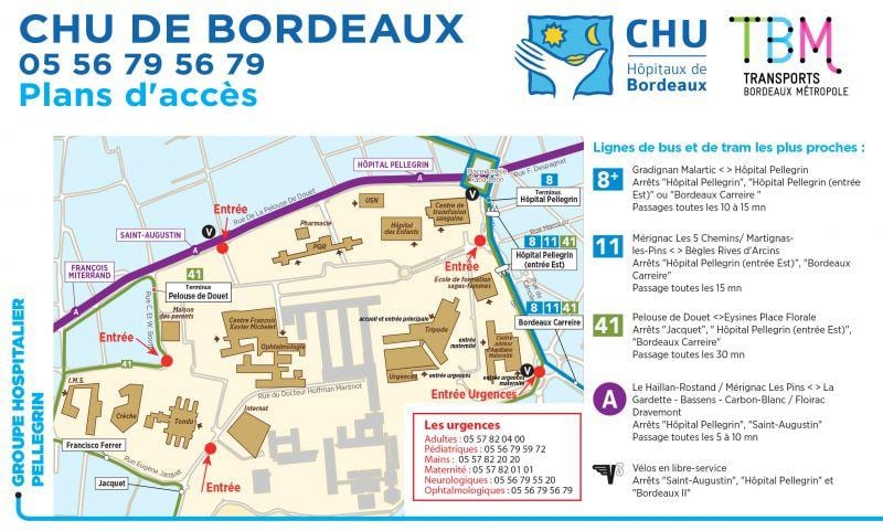 harta de Bordeaux spital