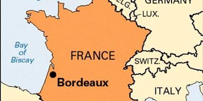 Bordeaux pe harta