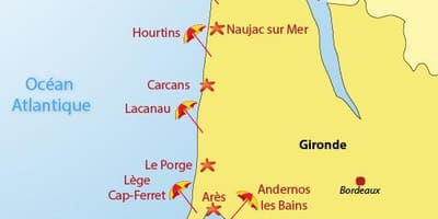 Harta de Bordeaux plaja
