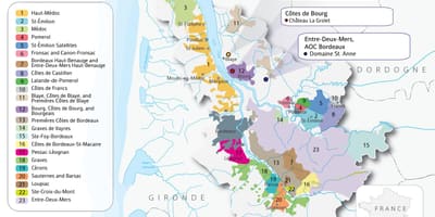 Harta de Bordeaux chateaux
