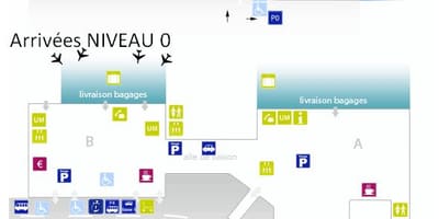 Bordeaux airport terminal hartă