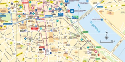 Harta strada din Bordeaux, franța