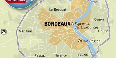 Harta de Bordeaux suburbie