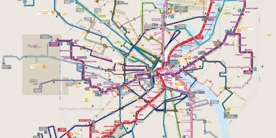 Harta de Bordeaux de tranzit