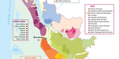 Harta de țară vin Bordeaux
