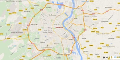 Harta zona Bordeaux franța