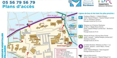 Harta de Bordeaux spital