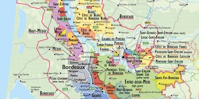 Harta vinului de Bordeaux 